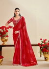 Bandhniya By Stavan Georgette Fancy Pattern With Embroidery Border Saree Wholesale In India